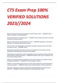 UPDATED CTS Exam Prep 100% VERIFIED SOLUTIONS 2023//2024