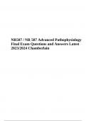 NR507 / NR 507 Advanced Pathophysiology Final Exam Questions With Correct Answers | NR 507 / NR507 Final Exam Questions With Answers | NR 507 Patho Final Exam Questions and Answers | NR 507 EXAM Questions With Answers Latest & NR 507 Advanced Pathophysiol