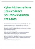 2024 Cyber Ark Sentry Exam 100% CORRECT SOLUTIONS VERIFIED 