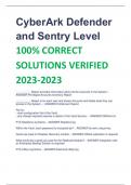 2024 UPDATED CyberArk Defender and Sentry Level 100% CORRECT SOLUTIONS VERIFIED 