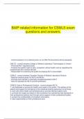  BAIP related information for CSMLS exam questions and answers.