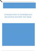 Introduction to Astrobiology 3rd Edition Rothery Test Bank