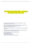   FPC PRACTICE FINAL PART 1 questions and answers latest top score.