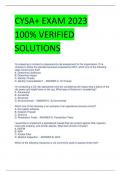 2024 CYSA+ EXAM  100% VERIFIED SOLUTIONS