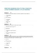 NRNP 6552 WOMEN(S) HEALTH FINAL EXAM 2023! 100% CORRECT ANSWERS