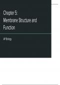 Chapter 5:  Membrane Structure and  Function AP Biology Fluid Mosaic Model Video https://www.youtube.com/watch?v=ipa1vmQ7H_4&t=61s The Basics