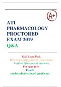 ATI Pharmacology Proctored Exam 2019, Well Elaborated Questions And Answers