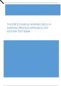 Taylor’s Clinical Nursing Skills A Nursing Process Approach 5th Edition Test Bank