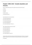 Chapter 1 BIOL A252 - Genetics Questions and Answers.