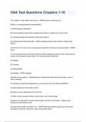 CNA Test Questions Chapters 1-10 already graded A+B 2024/2025