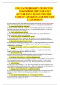 ATI COMPREHENSIVE PREDICTOR ASSESSMENT | RETAKE 2023  ACTUAL EXAM QUESTIONS AND  CORRECT ANSWERS|A GRADE PASS GUARANTEE!!