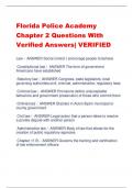 Florida Police Academy Chapter 2 Questions With Verified Answers| VERIFIED