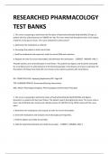 RESEARCHED PHARMACOLOGY TEST BANKS 