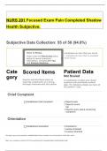 	 NURS 201 Focused Exam Pain Completed Shadow Health Subjective.