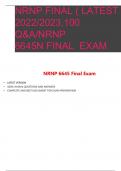 NRNP 6645 Final Exam (Latest-2023, 100 Q & A)