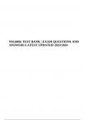 NSG 6001 Exam Practice Questions With Answers Latest Updated 2024/2025 | NSG 6001 TEST BANK | EXAM QUESTIONS AND ANSWERS & NSG 6001 Final Exam Questions and Answers Latest Update 2024-2025 (Graded A+)