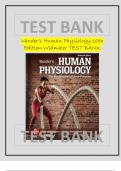 Test Bank for Vanders Human Physiology 16th Edition Widmaier TEST BANK Latest Verified Review 2024 Practice Questions and Answers for Exam Preparation, 100% Correct with Explanations, Highly Recommended, Download to Score A+ 