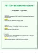 NUR 2356 / NUR2356: Multidimensional Care I / MDC 1 Exam 2 Questions (Latest 2024 / 2025) Rasmussen