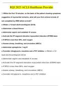 RQI 2025 ACLS Healthcare Provider Questions and Answers (2024/2025)(Verified Answers)