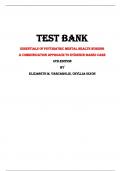 Test Bank For Essentials of Psychiatric Mental Health Nursing  A Communication Approach to Evidence-Based Care  4th Edition By Elizabeth M. Varcarolis, Chyllia Dixon |All Chapters,  Year-2024|