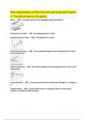 line symmetry (reflectional symmetry)Chapter 4 Transformations (English) 2024Questions and Answers (Verified by Expert)