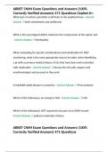 ABRET CNIM Exam Questions and Answers (100% Correctly Verified Answers) 471 Questions Graded A+.