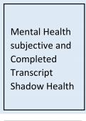 Mental Health  subjective and  Completed  Transcript  Shadow Healt