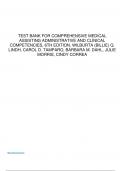 Test Bank for Comprehensive Medical Assisting Administrative and Clinical Competencies, 6th Edition, Wilburta (Billie) Q. Lindh, Carol D. Tamparo, Barbara M. Dahl, Julie Morris, Cindy Correa.