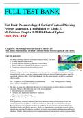 Test Bank Pharmacology A Patient-Centered Nursing Process Approach, 11th Edition by Linda E. McCuistion Chapter 1-58 2024 Latest Update ORIGINAL PDF