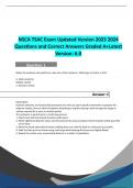 NSCA TSAC Exam Updated Version 2023 2024 Questions and Correct Answers Graded A+