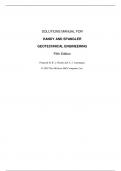 solutions manual Geotechnical Engineering: Soil and Foundation Principles and Practice Richard Handy Merlin Spangler 5th Edition