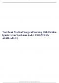 Test Bank Medical Surgical Nursing 10th Edition Ignatavicius Workman (ALL CHAPTERS AVAILABLE)