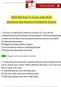 2024 NGN HESI RN Exit V1 Exam with 160 Questions and Answers (Verified Revised Full Exam)