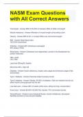 NASM Exam Questions with All Correct Answers 