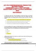ATI PN COMPREHENSIVE PREDICTOR REVIEW FORMS COMBINED Latest 2023 RETAKE QUESTIONS &100% Verified ANSWERS With RATIONALE