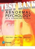 Total Assessment Guide & TEST BANK Psychology in a Changing World 10th Edition by Jeffrey S. Nevid Ph.D., Spencer A. Rathus & Beverly Greene Ph.D. ISBN-10 0134484924 ISBN-13 978-0134484921. 1215 Pages. 