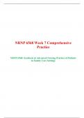 NRNP 6568 Week 7 Comprehensive Practice (Set-2), NRNP 6568 -Synthesis in Advanced Nursing Practice of Patients in Family Care Settings, Walden University.