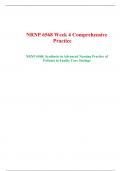 NRNP 6568 Week 4 Comprehensive Practice-Set-2, NRNP 6568 -Synthesis in Advanced Nursing Practice of Patients in Family Care Settings, Walden University.