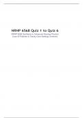NRNP 6568 Quiz 1-6, NRNP 6568 -Synthesis in Advanced Nursing Practice of Patients in Family Care Settings, Walden University.