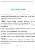 CMCA Study Guide 2023 with complete solution