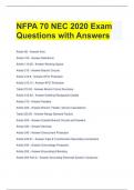 NFPA 70 NEC 2020 Exam Questions with Answers 