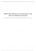 NRNP 6645 Midterm Exam (Version 3) questions and answers, NRNP 6645 - Psychotherapy With Multiple Modalities, Walden University.