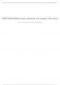 NRNP 6645 Midterm Exam (Version 2) questions and answers, NRNP 6645 - Psychotherapy With Multiple Modalities, Walden University.