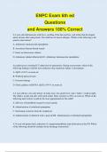 ENPC Exam 6th ed Questions and Answers 100% Correct