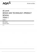 AS Level DESIGN AND TECHNOLOGY (PRODUCT DESIGN) 755W/1