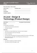 AQA 7552 A Level D&T Product Design Series B - Paper 1 Technical principles