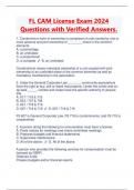 FL CAM License Exam Questions with Verified Answers | Latest 2024/2025