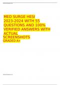 Hesi med surg hesi v2 EXAM QUESTIONS & ANSWERS/ LATEST UPDATE 2023-2024 / RATED A+