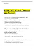 Hesi exit v4 EXAM QUESTIONS & ANSWERS/ LATEST UPDATE 2023-2024 / RATED A+