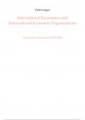 Oefenvragen International Economy and International Economic Organisations, master Internationale Betrekkingen en Diplomatie, Universiteit Antwerpen, 2023-2024